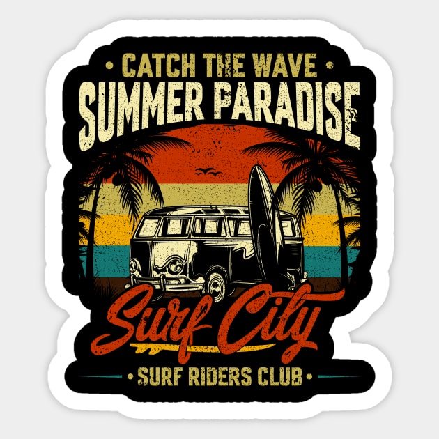 Vintage Surf Riders Club Sticker by Banned Books Club